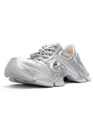 【NEXT IMPULSIVE】Time Space Series-Dad Crocs Shoes Silver