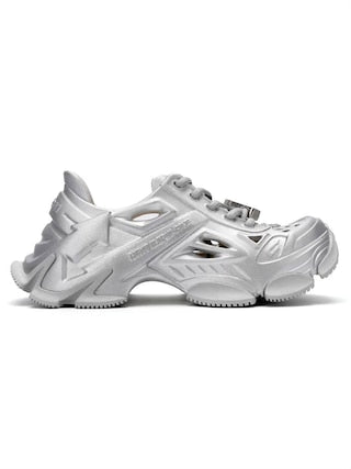 【NEXT IMPULSIVE】Time Space Series-Dad Crocs Shoes Silver