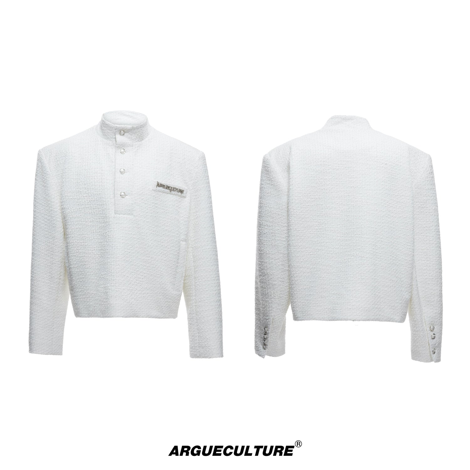 【ARGUECULTURE】Pearl Button Textured Jacket