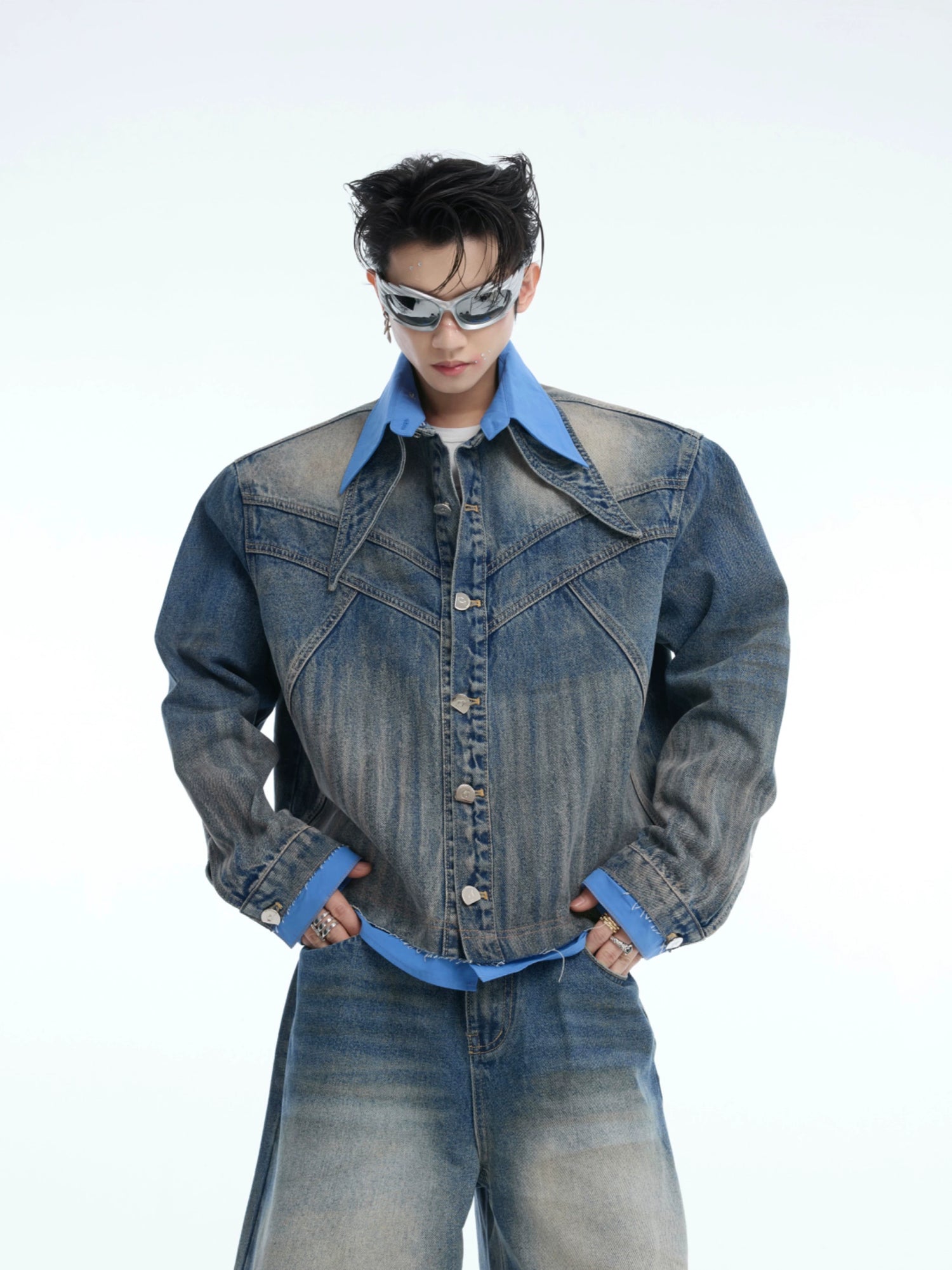 【ARGUECULTURE】Vintage Dual-Layer Denim Jacket