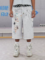 【DND4DES】Doll Graphic Cropped Street Pants