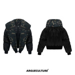 【ARGUECULTURE】Camouflage Hooded Flight Jacket