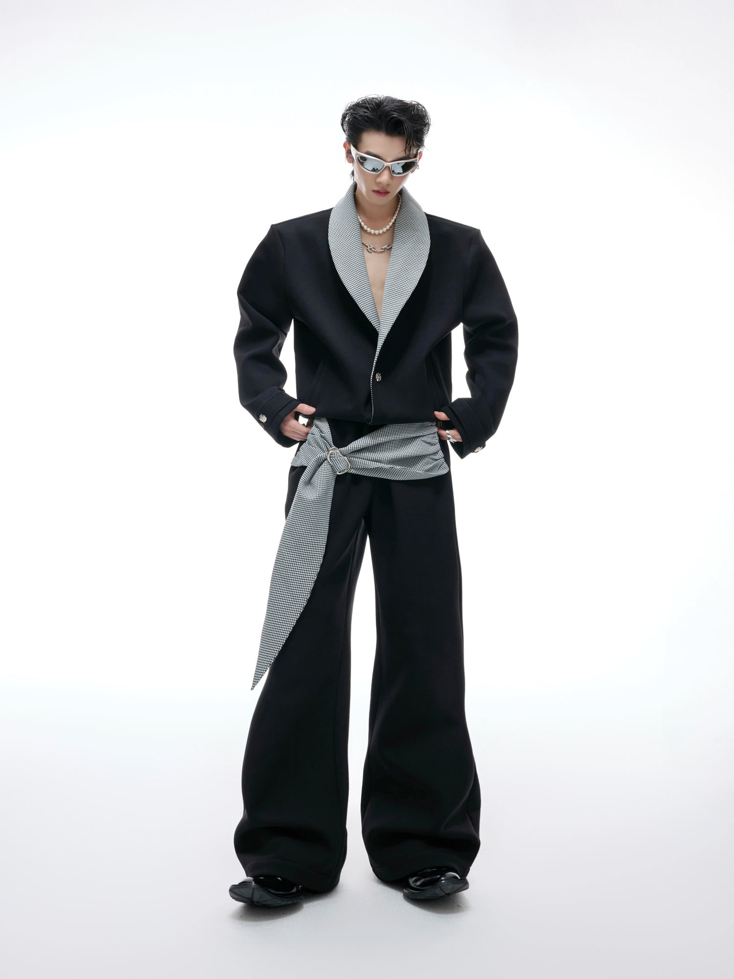 【ARGUECULTURE】Monochrome Houndstooth Pants