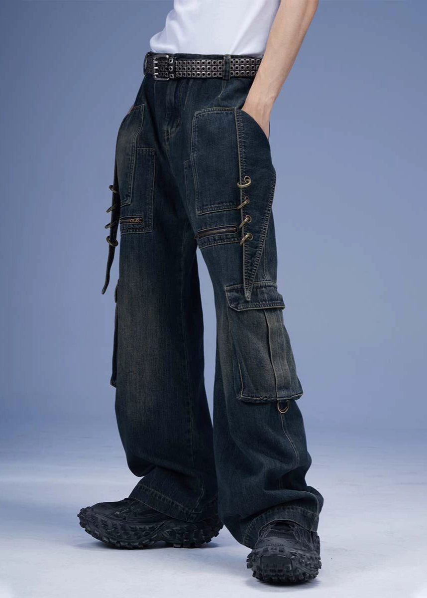 【DND4DES】Jiuhuan Blade Straight Black Denim