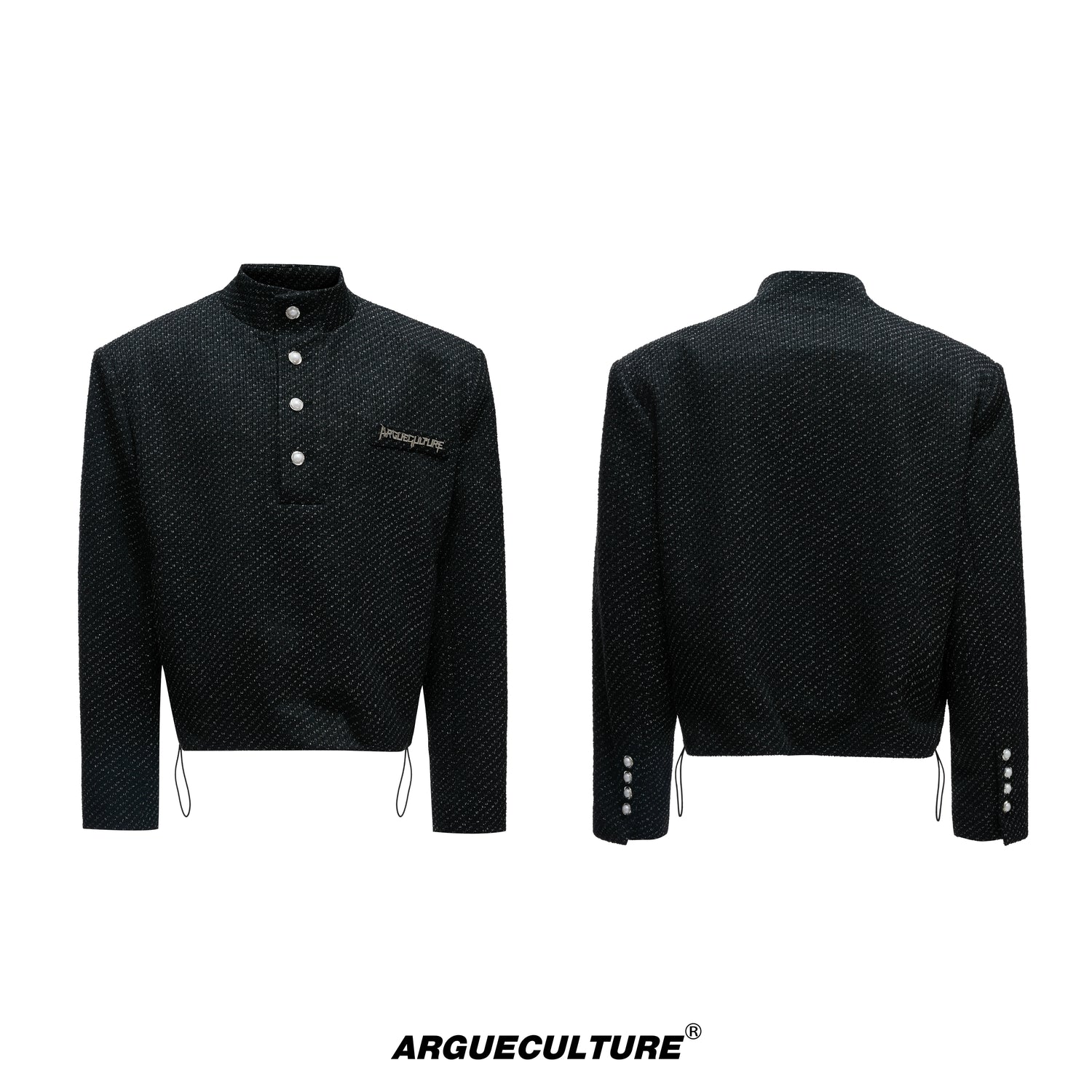 【ARGUECULTURE】Pearl Button Textured Jacket