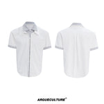 【ARGUECULTURE】fake two piece striped shirt