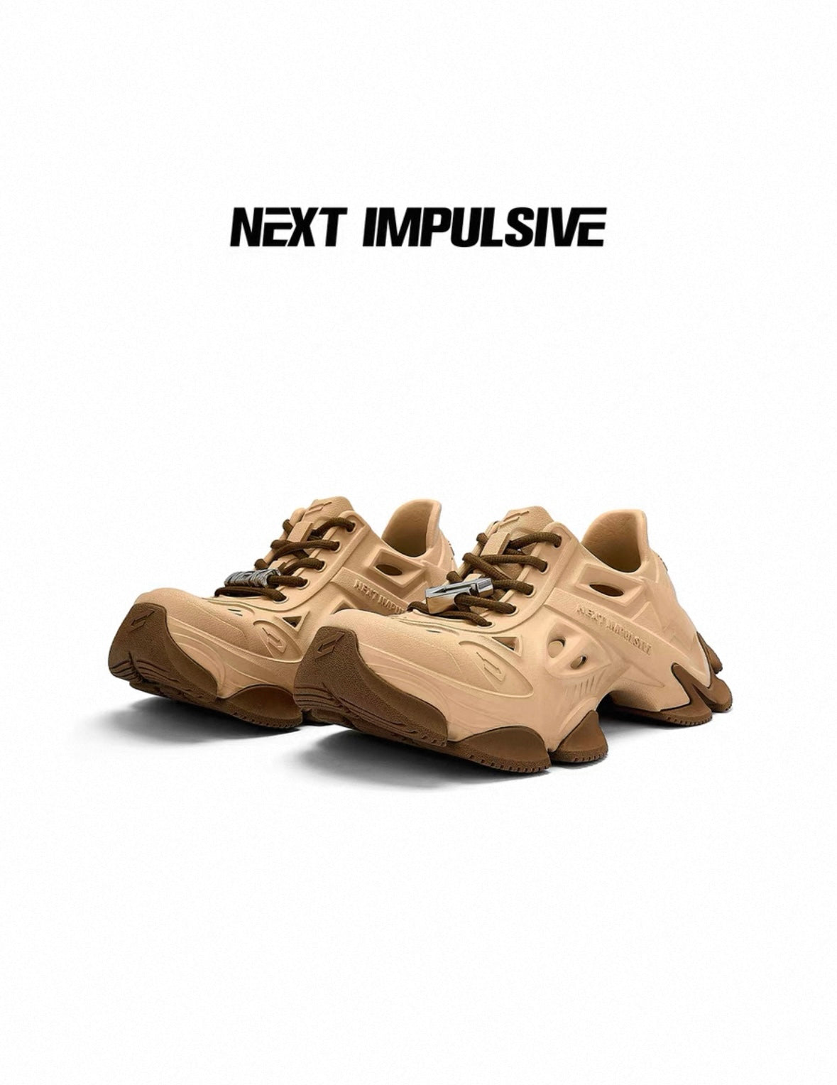 【NEXT IMPULSIVE】Time Space Series-Dad Crocs Shoes Brown