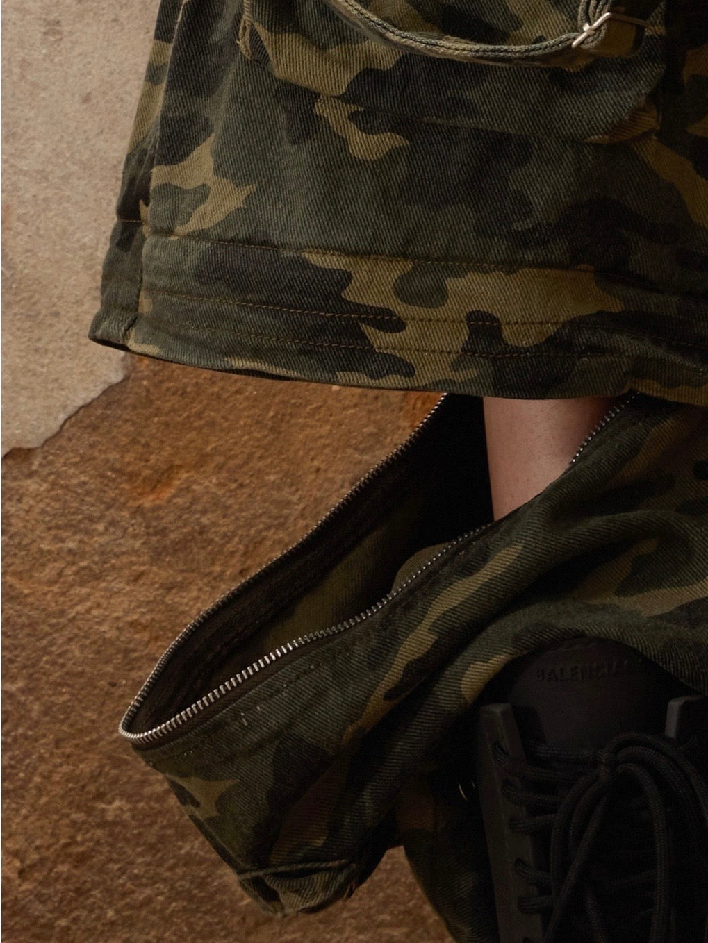 【PERSONSOUL】Modular Camo Cargo Overalls