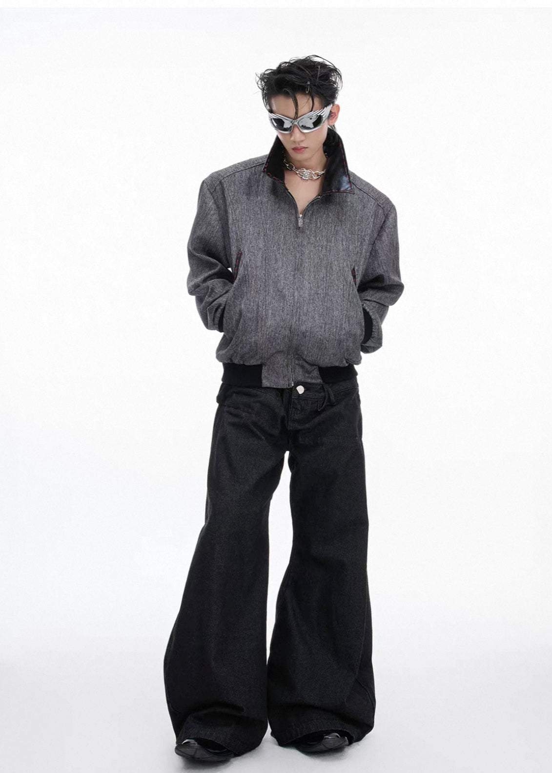 【ARGUECULTURE】Night Shadow Double-Waist Jeans