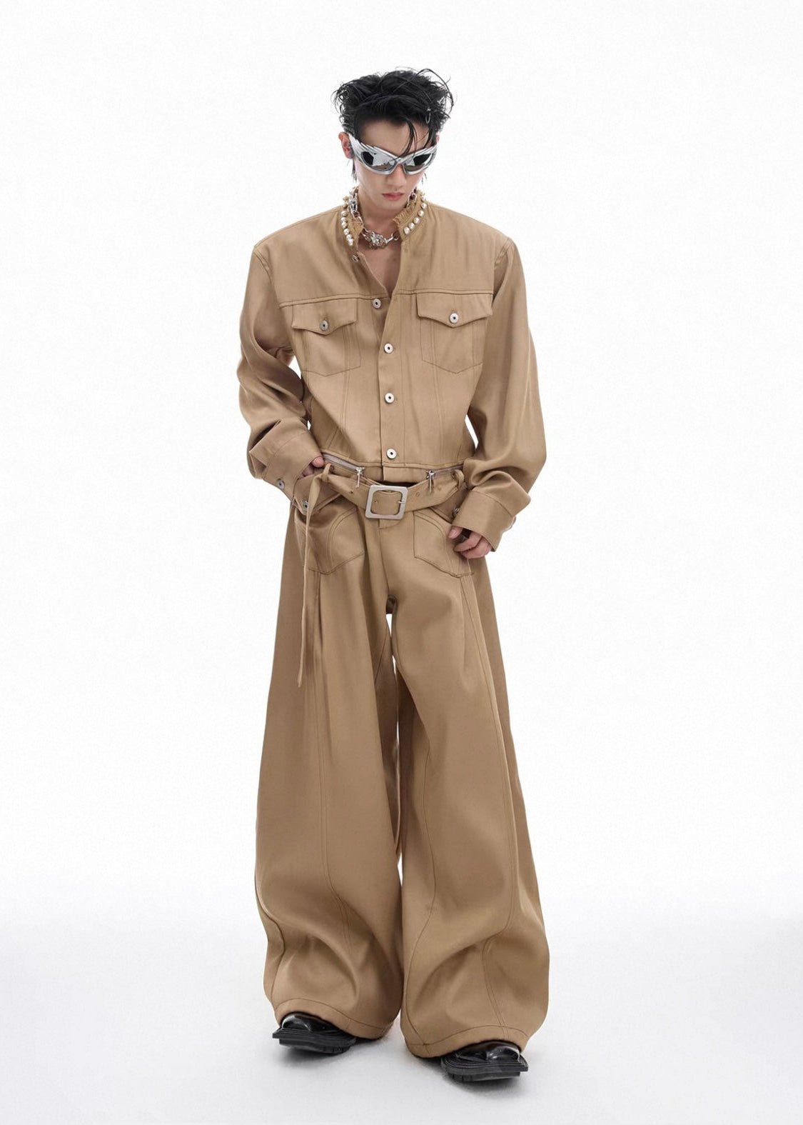 【ARGUECULTURE】 Negative Cutout Work Pants