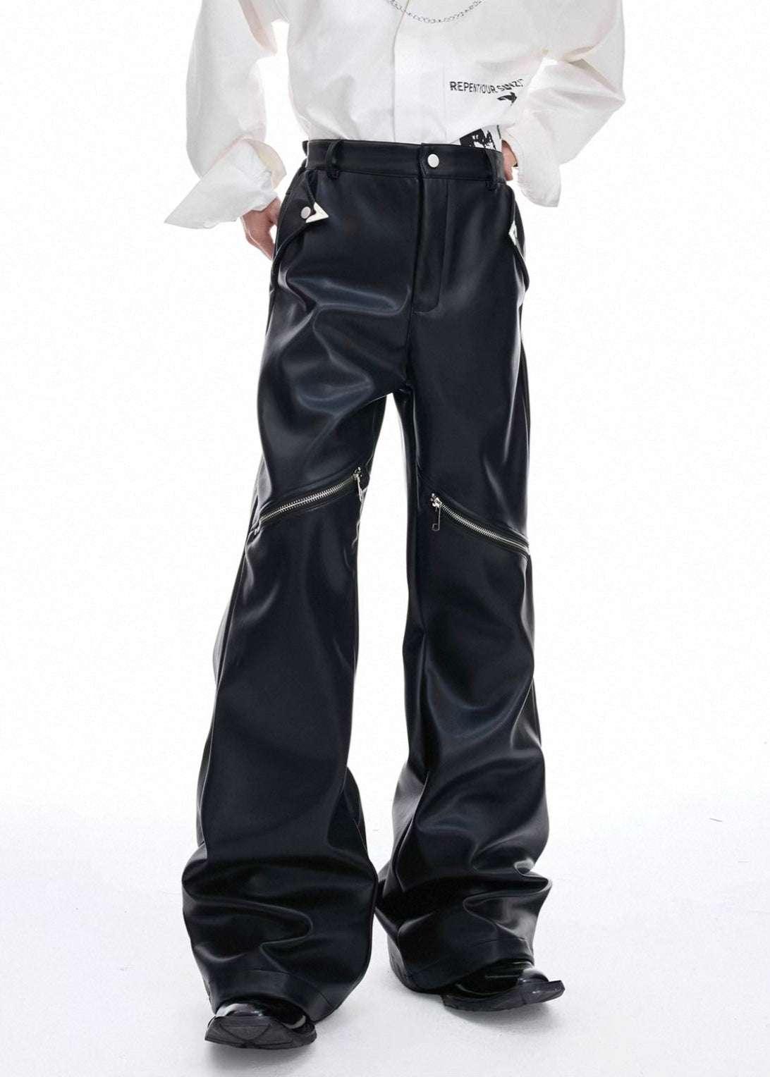 【ARGUECULTURE】Premium Retro Leather Trousers
