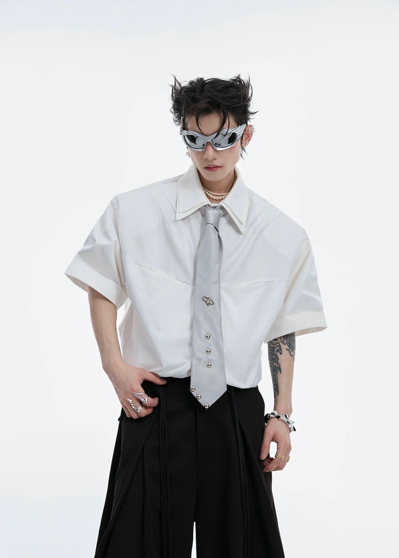 【ARGUECULTURE】Double-Collar Decon Shirt