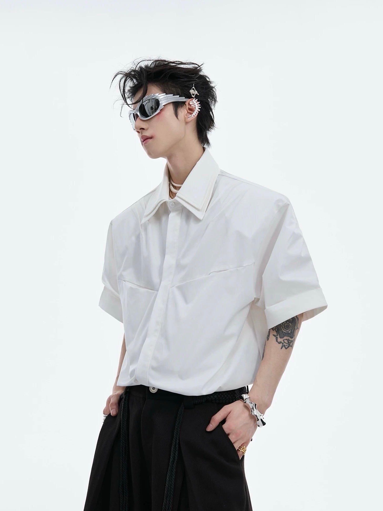 【ARGUECULTURE】Double-Collar Decon Shirt