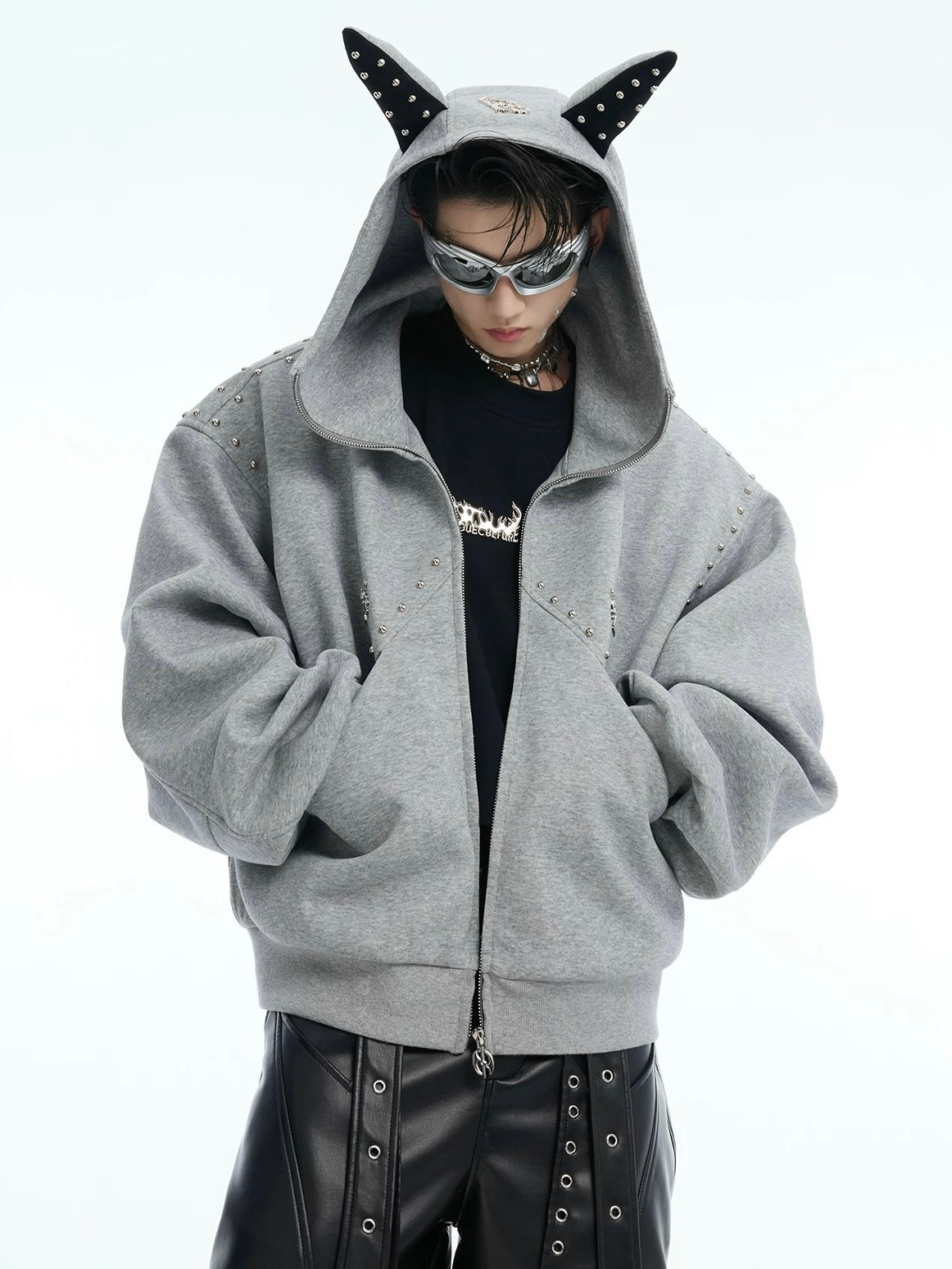 【ARGUECULTURE】Doberman Graphic Hooded Jacket