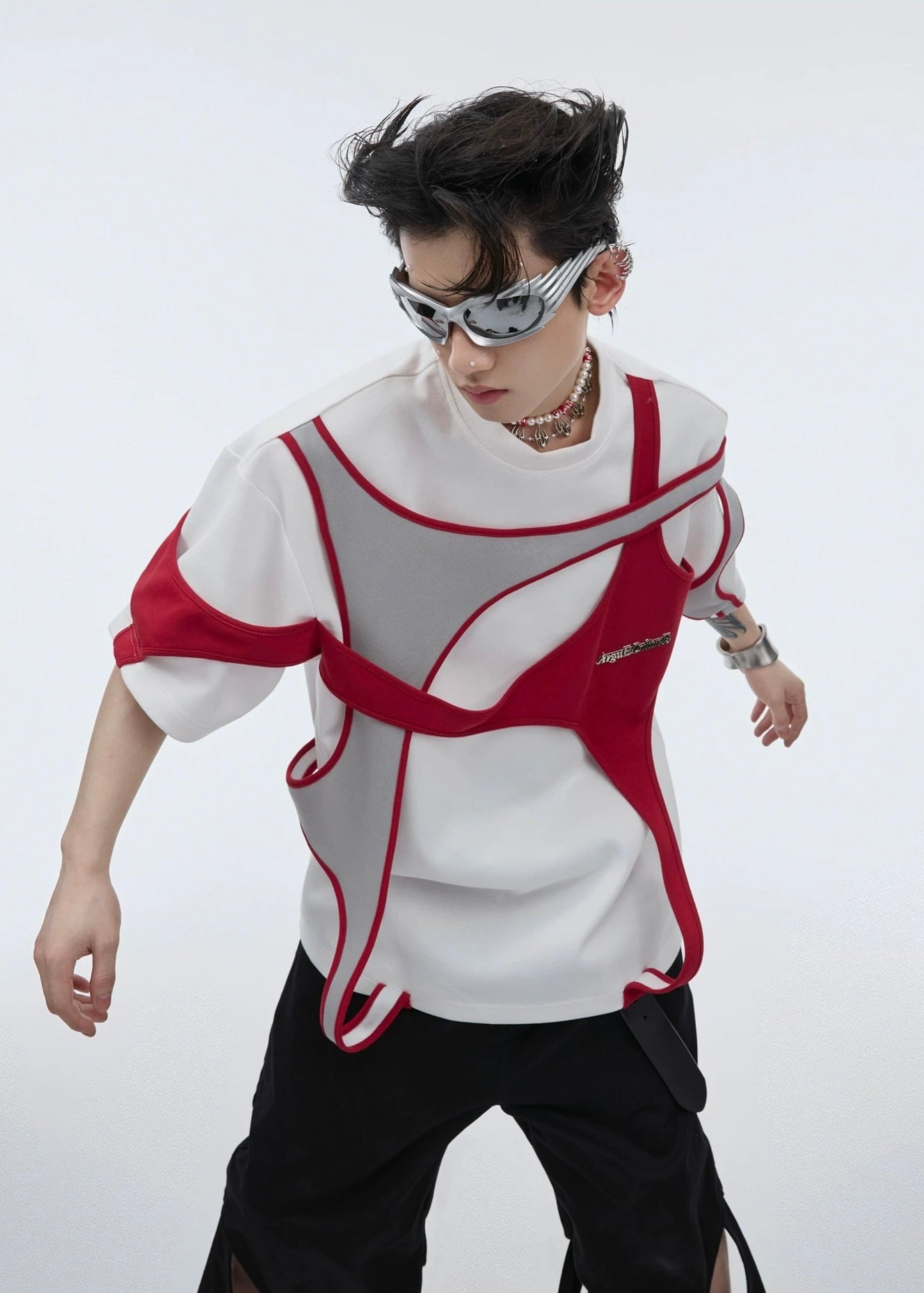 【ARGUECULTURE】Contrast Patchwork Heavy Tee
