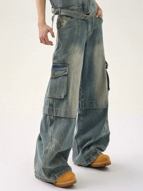 【TURNTIDE】American Retro Distressed Denim Pants