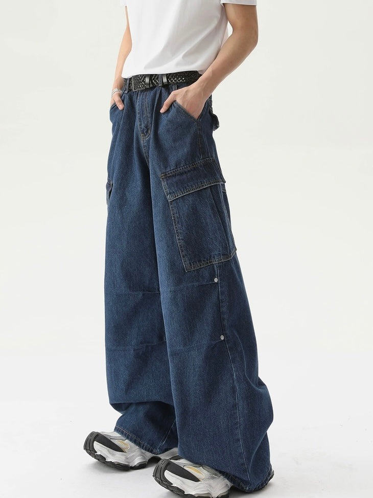 【TURNTIDE】Multi-Pocket Camo Work Jeans