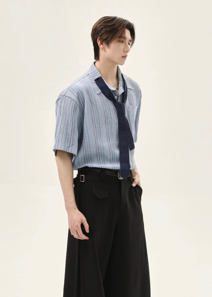 【TURNTIDE】Clean-Fit Retro Stripe Tee