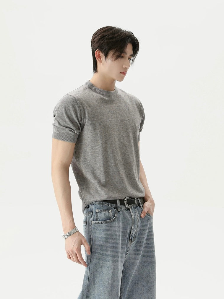 【TURNTIDE】American Retro Knit Tee