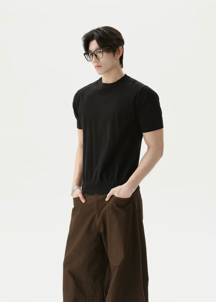 【TURNTIDE】American Retro Knit Tee
