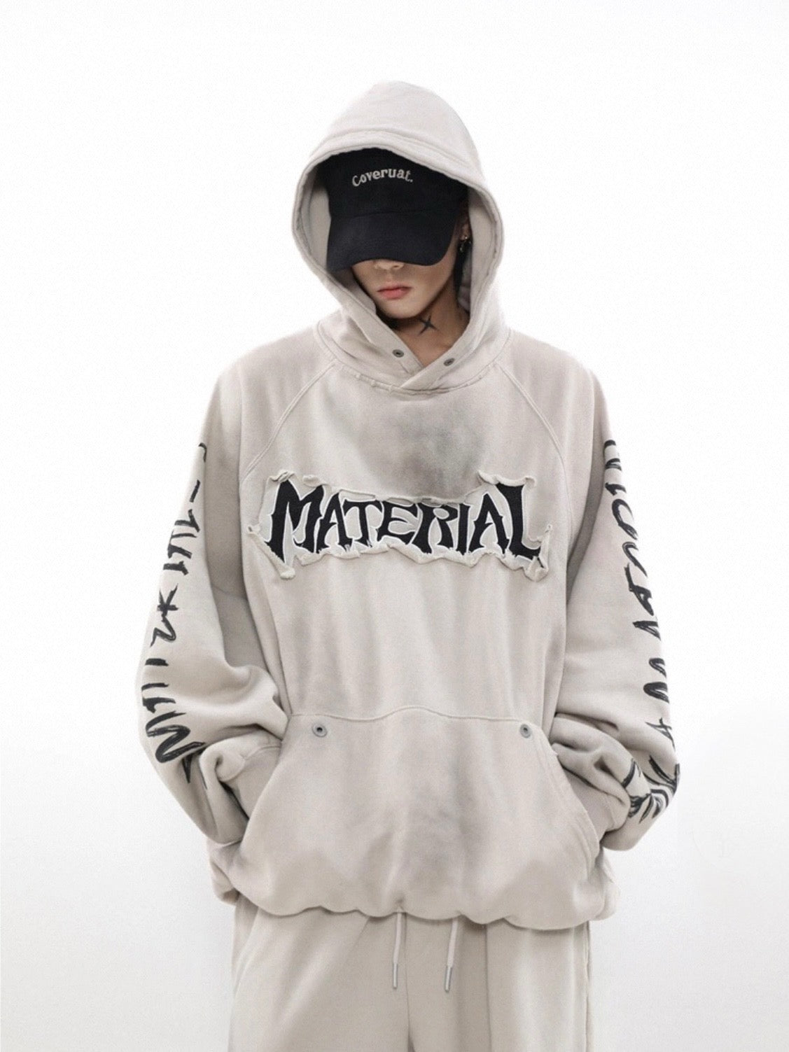 【MRNEARY】Dirty Wasteland Graffiti Hoodie