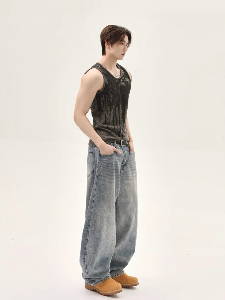 【TURNTIDE】Retro Gradient Washed Tank