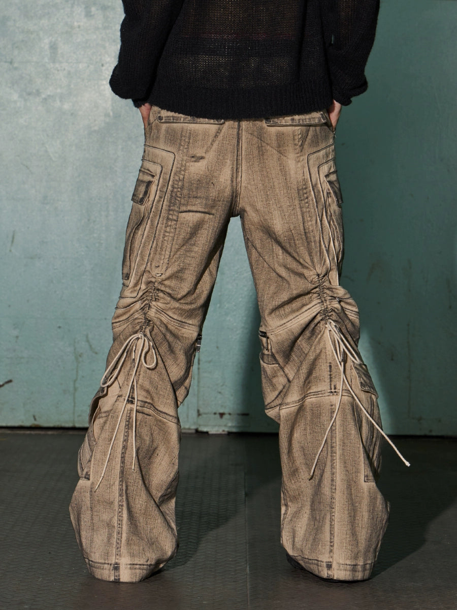 【DND4DES】Dirty Dye Flare Overalls