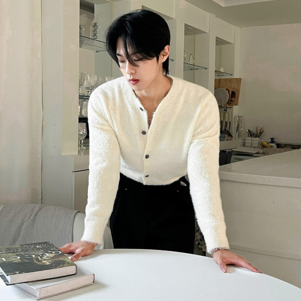 【MRCYC】Minimal Wool-Feel Knit Cardigan