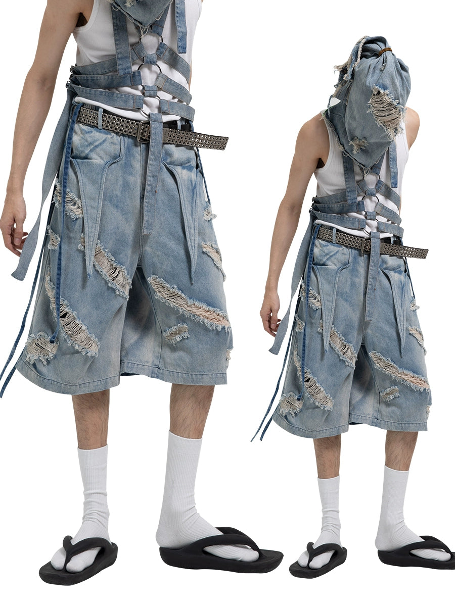 DND4DESヤンとスー・シュカイは、同じゴシックダークサブカットアウトウィローネイルヘッドレイヤー牛革パンクベルトベルトを持っています