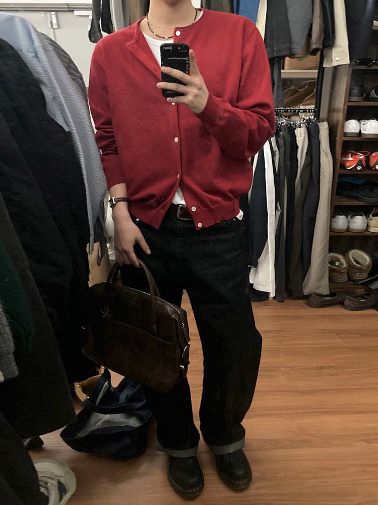 【MRCYC】Round-Neck Knit Cardigan