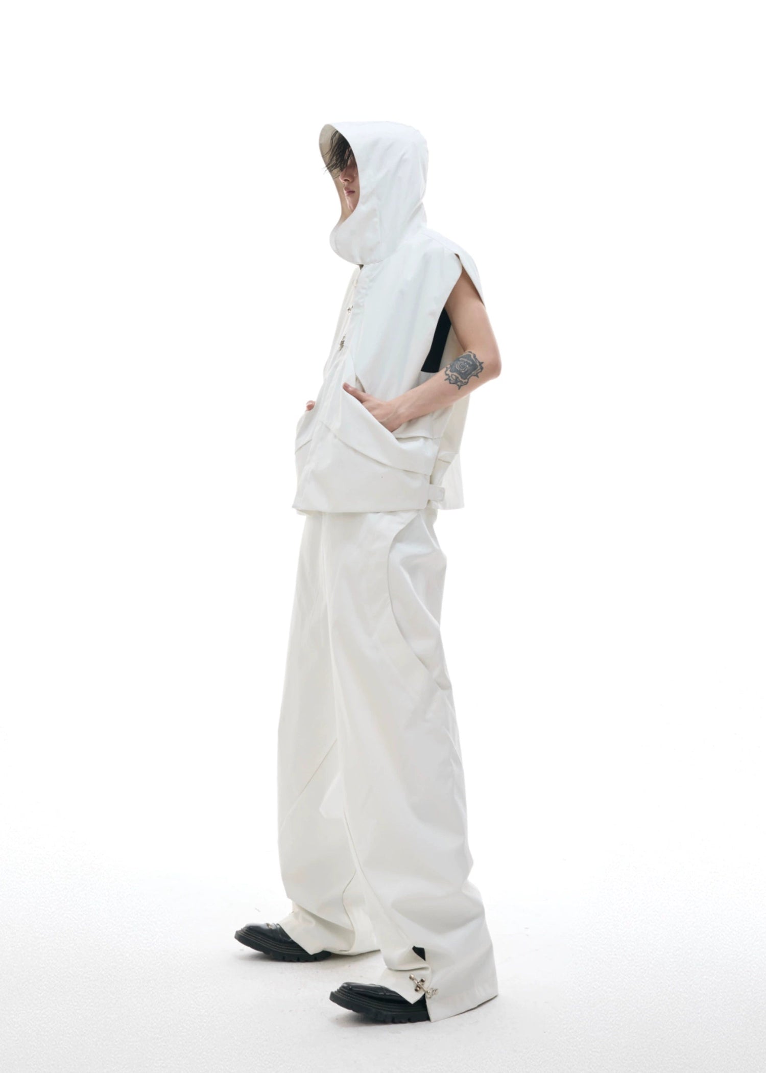 【ARGUECULTURE】Metal Flight Button Vest Suit