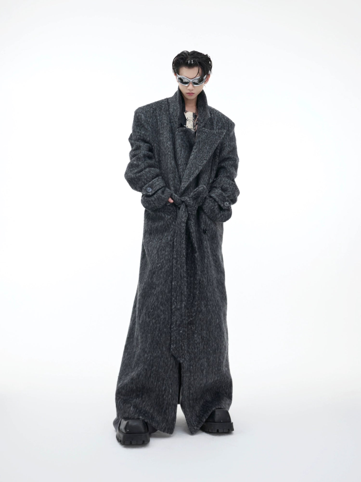【ARGUECULTURE】Oversized Wool Belted Coat