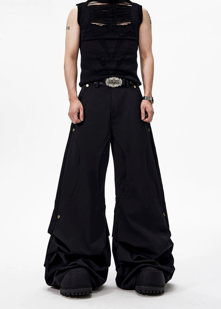 【STARETEXCEEDEND】Deconstructed Flare Wide Pants