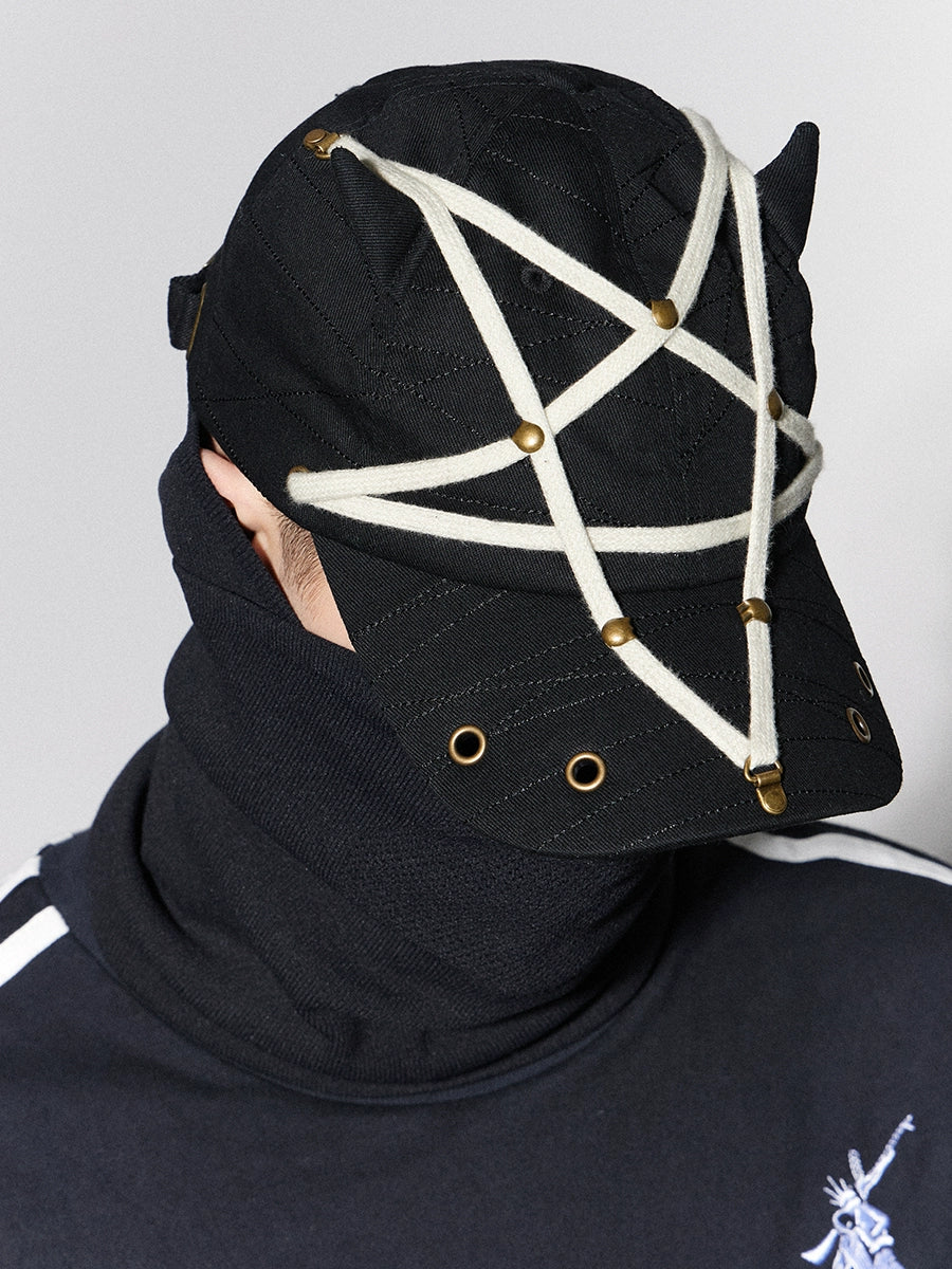 【DND4DES】Pentagram Washed Denim Duckbill Cap