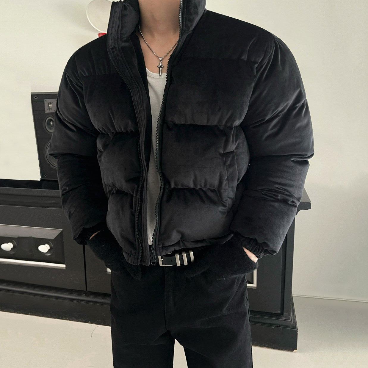 【MRCYC】Stand-Collar Short Padded Jacket