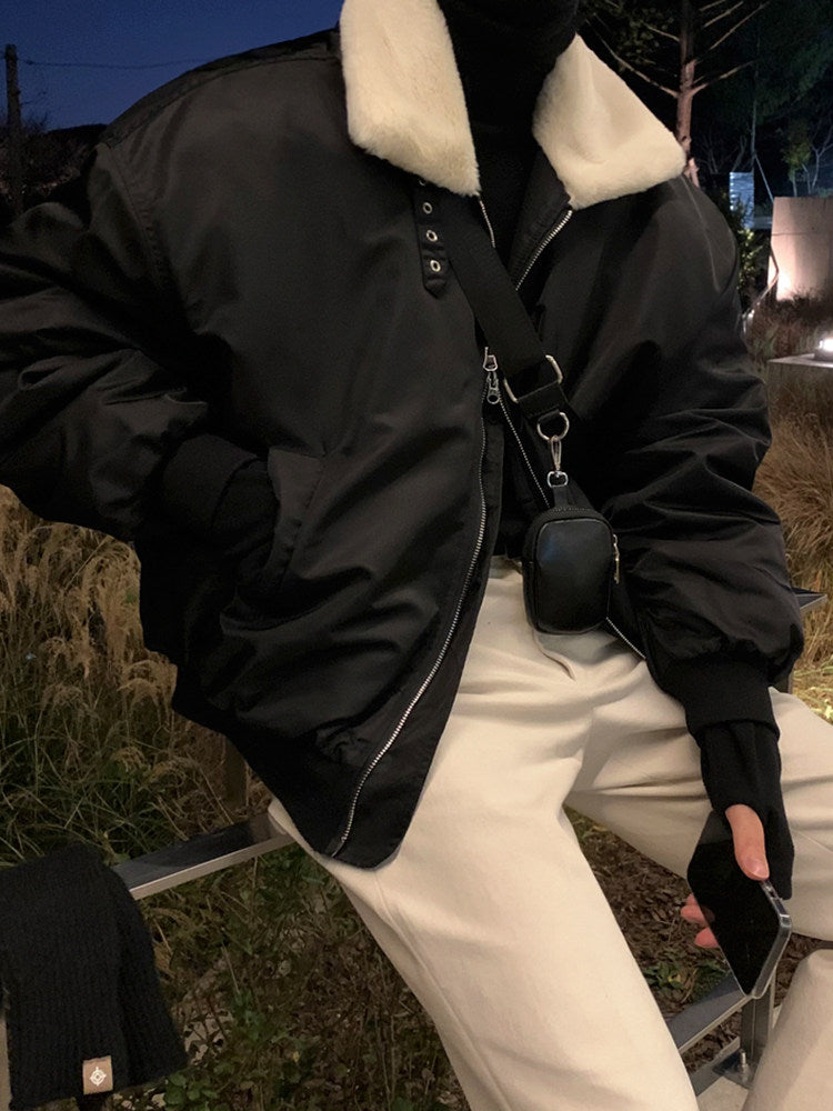 【MRCYC】Collared Shearling Padded Jacket