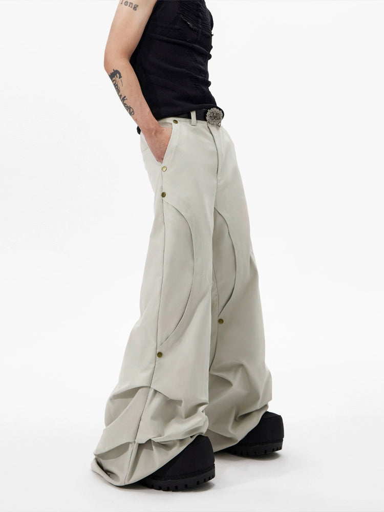【STARETEXCEEDEND】Deconstructed Flare Wide Pants