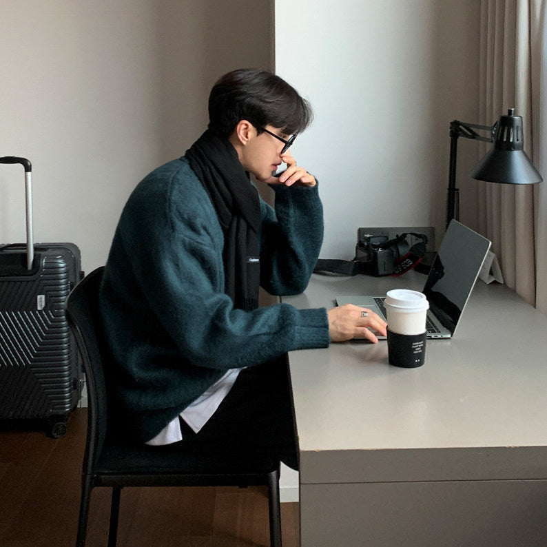 【MRCYC】Fuzzy Mohair Knit Sweater