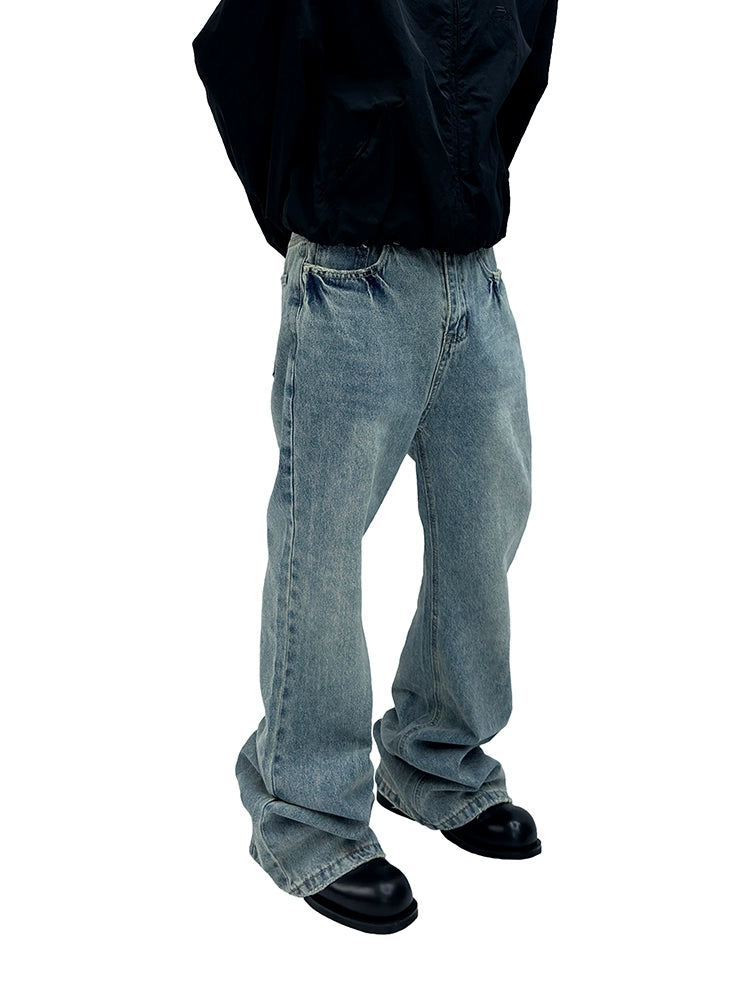 【ASTT】Vintage Blue Bell-Bottom Jeans