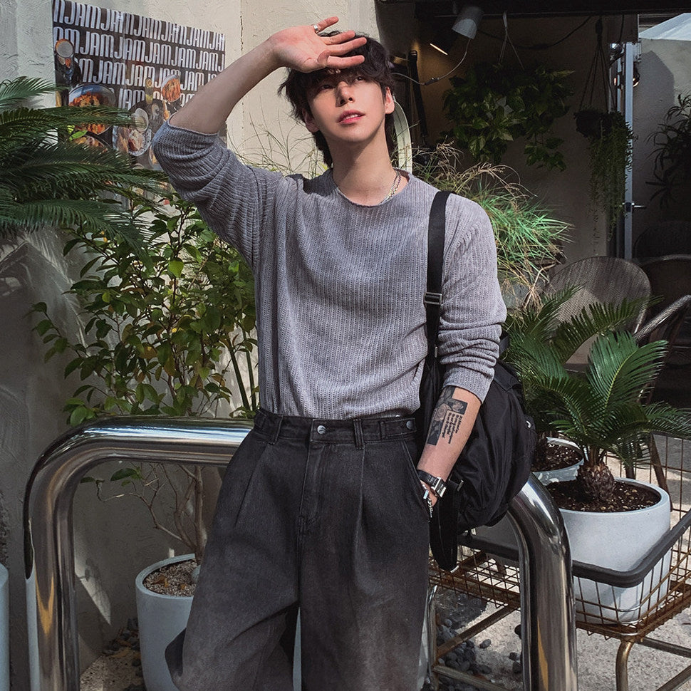 【MRCYC】Round-Neck Long-Sleeve Tee