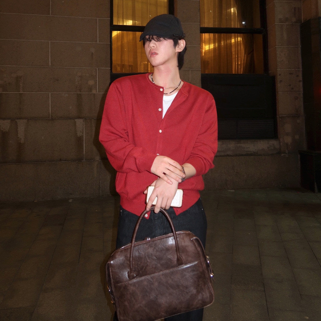 【MRCYC】Round-Neck Knit Cardigan