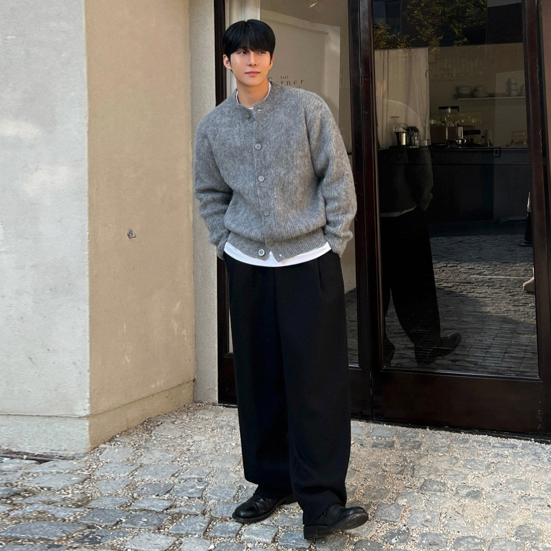 【MRCYC】Draped Straight Wide-Leg Pants