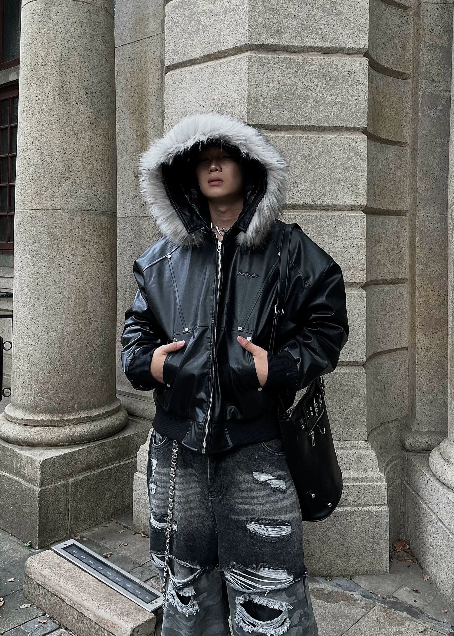 【DARKFOG】Unisex PU Leather Jacket
