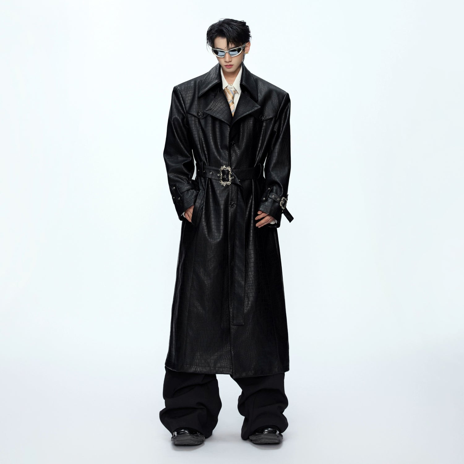 【ARGUECULTURE】Croc Texture Structured Coat