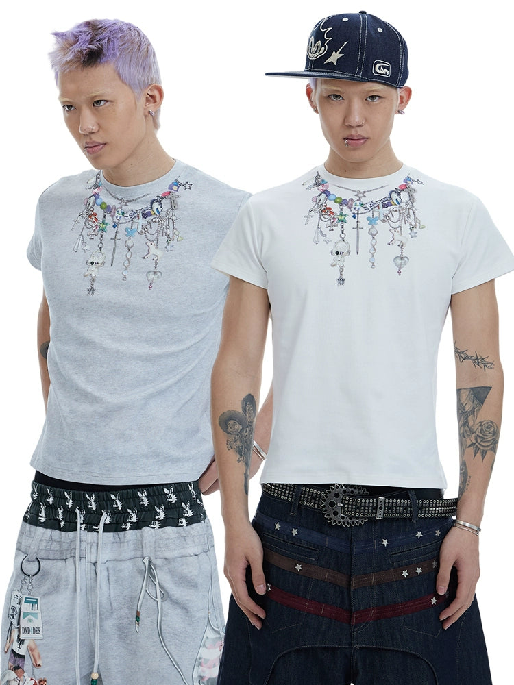 【DND4DES】Y2K Chain  Graphic Short Sleeve Tee