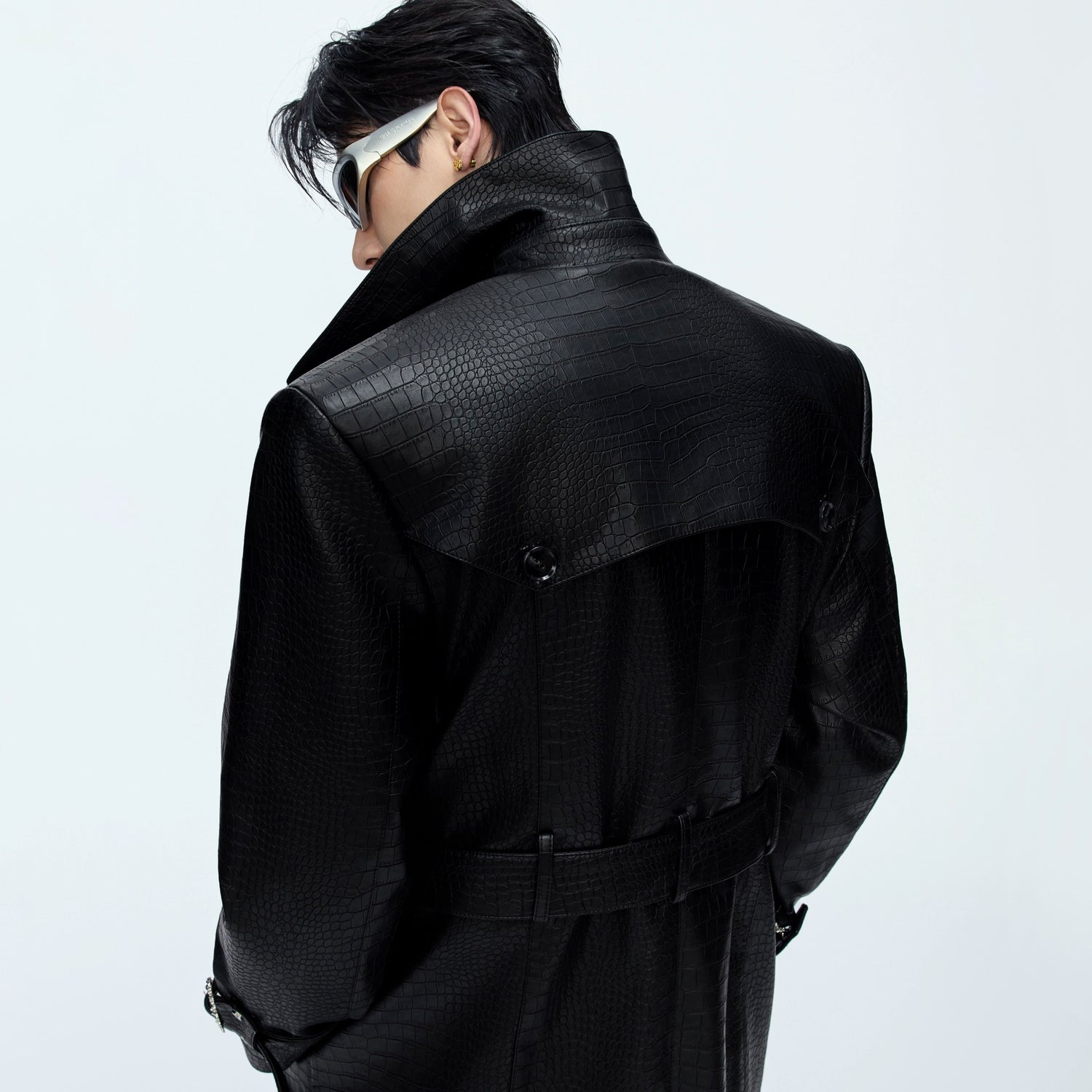 【ARGUECULTURE】Croc Texture Structured Coat