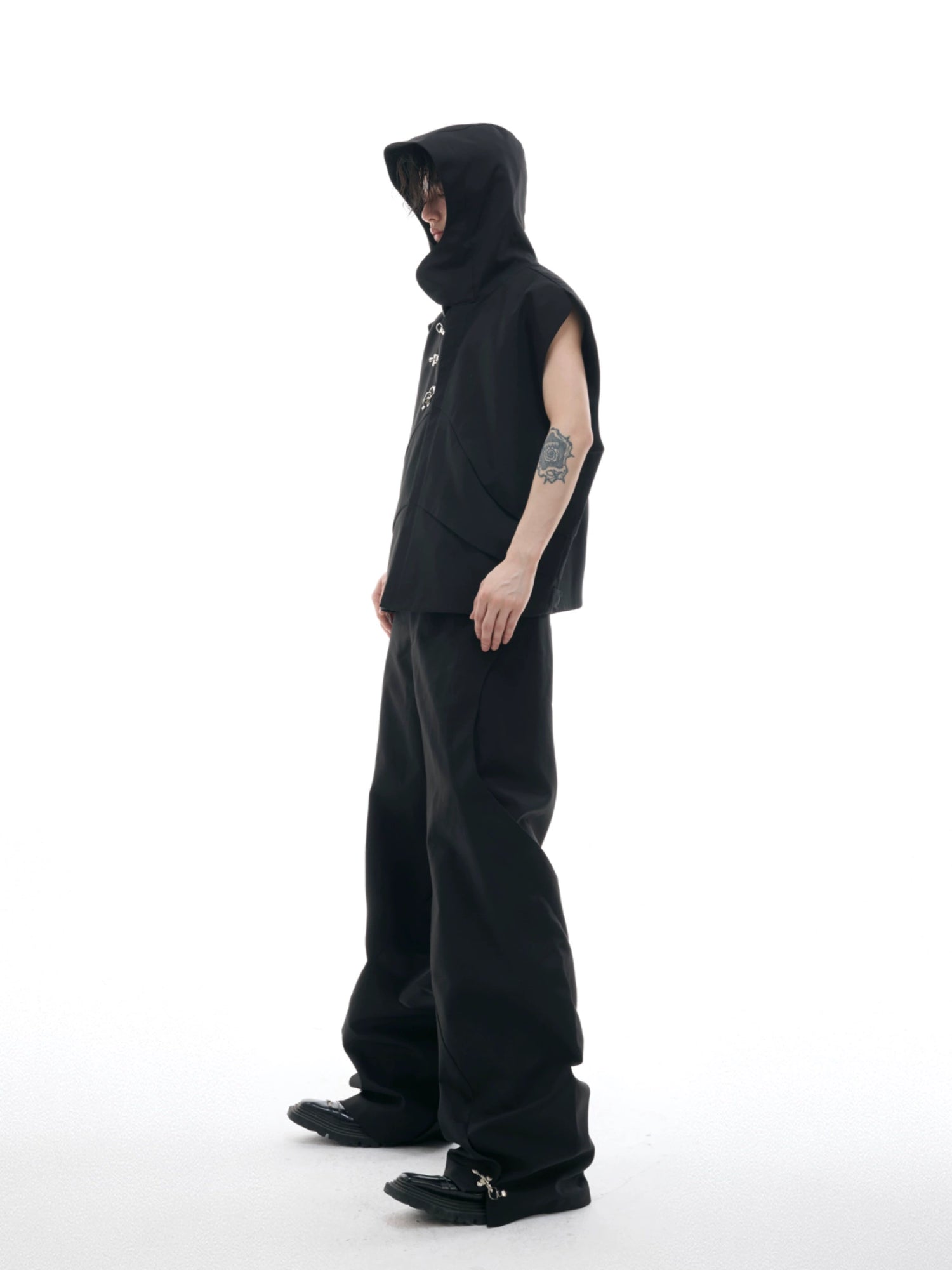 【ARGUECULTURE】Metal Flight Button Vest Suit