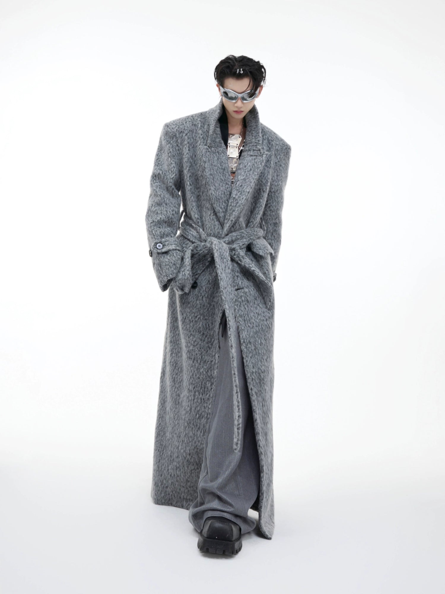 【ARGUECULTURE】Oversized Wool Belted Coat
