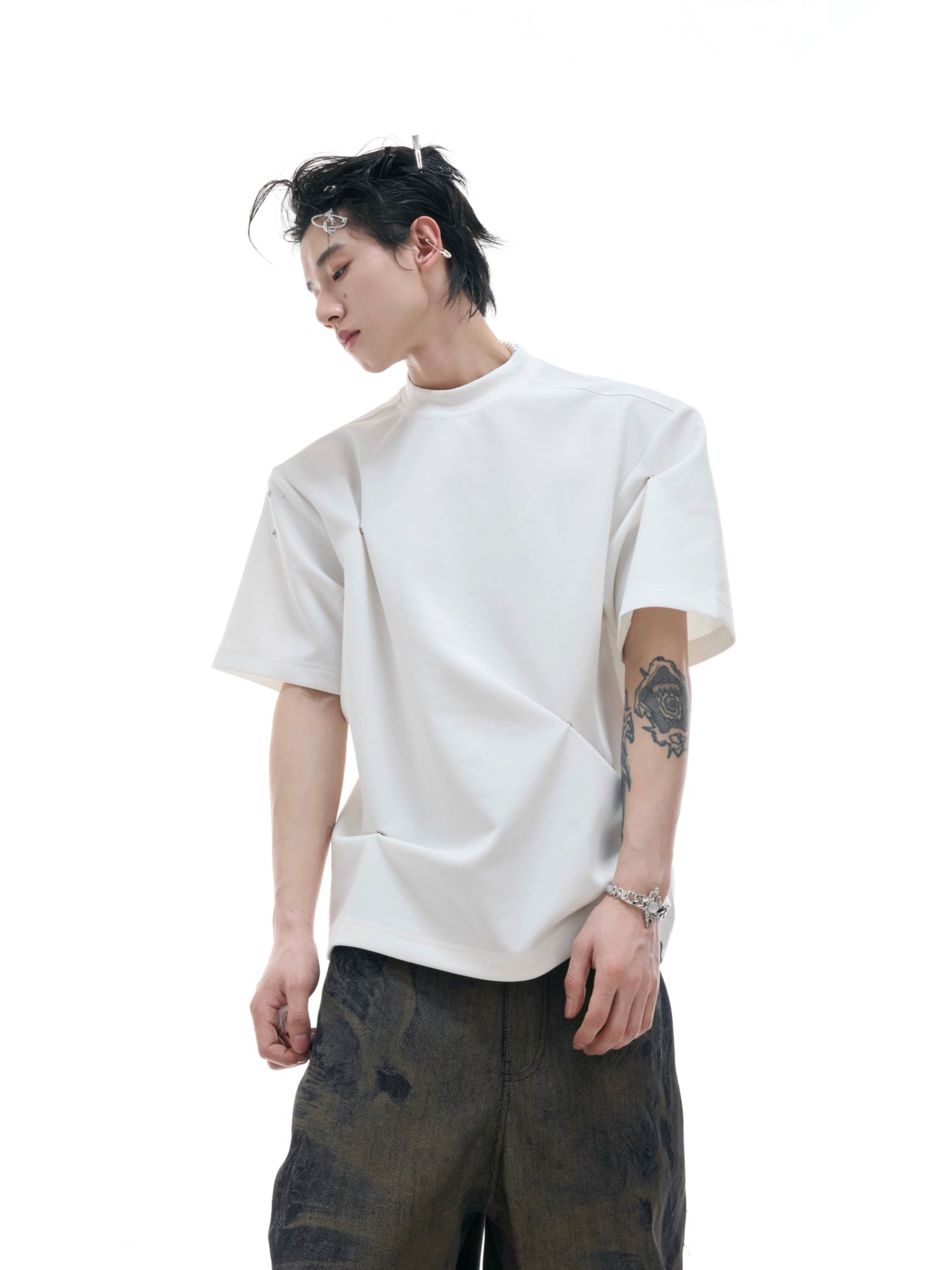 【ARGUECULTURE】Decon Pleats Box Tee