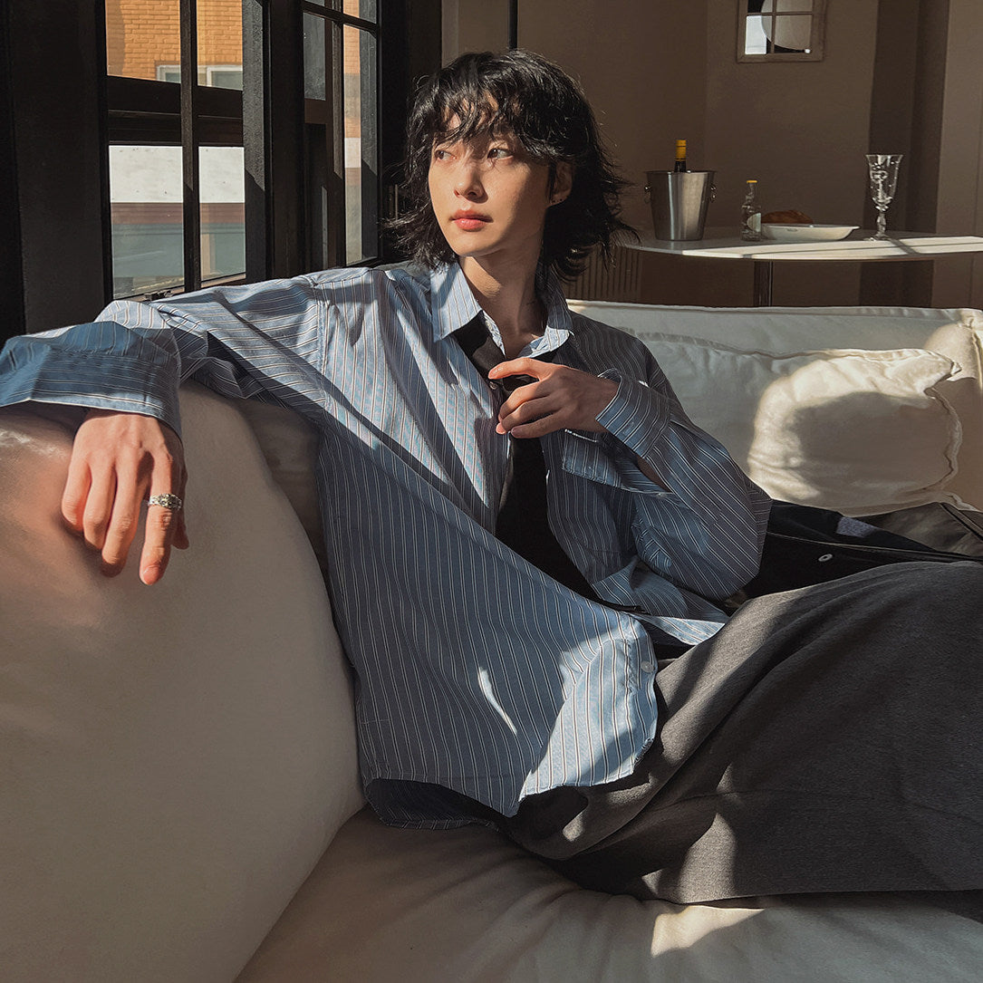 【MRCYC】Striped Long-Sleeve Shirt